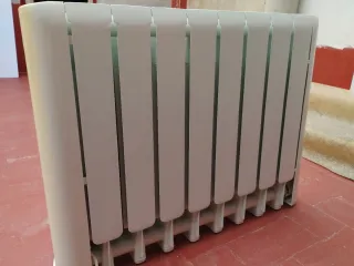 Radiadores eléctricos calor azul pared. Haverland