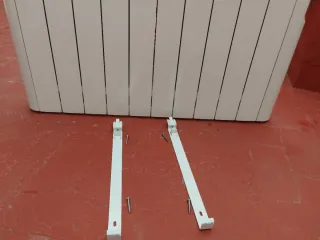 Radiadores eléctricos calor azul pared. Haverland