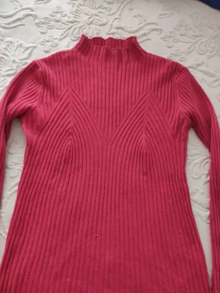 Jersey de punto mujer cuello alto