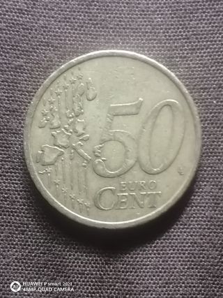 Moneda 50 céntimos Portugal 2002. RARA