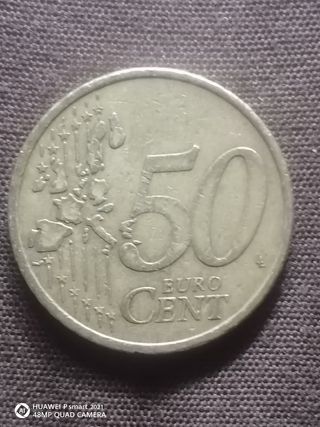 Moneda 50 céntimos Portugal 2002. RARA