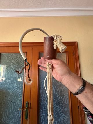 Lámpara Macramé Beige Algodón