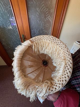 Lámpara Macramé Beige Algodón