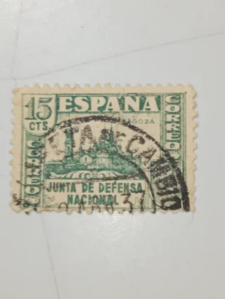 Sello España 15 cts Junta Defensa Nacional