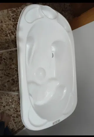 Bañera para bebé plegable , con muy poco uso