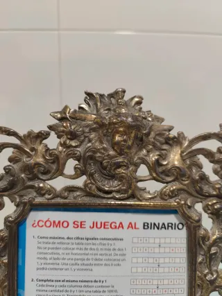 Portafotos de bronce vintage