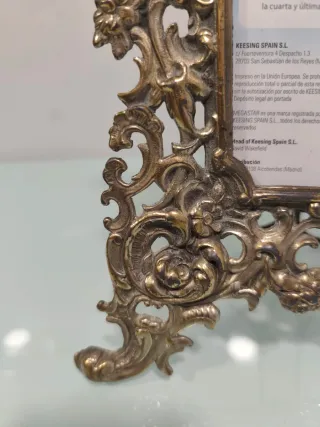 Portafotos de bronce vintage