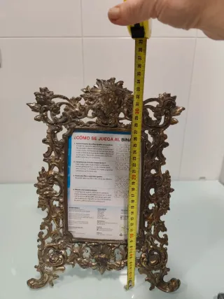 Portafotos de bronce vintage