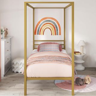 Somier Dosel Metálico 90x190cm Dorado