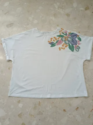 Camiseta Talla 4XL Estampado Floral