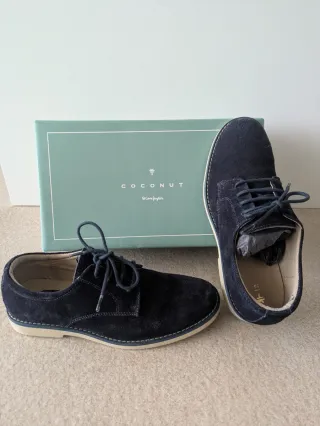 Zapatos niño comunión azul marino