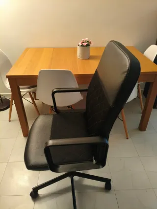 Silla de oficina Ikea Renberget Negra