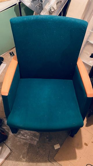 Silla de oficina tela y madera