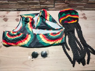 HESTYA Disfraz de Hippie de Carnaval para Adultos