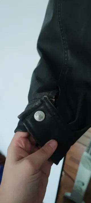 Casaco Pele Sintética Pull&Bear Castanho Escuro