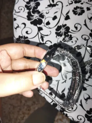 Reloj y Pulsera Hombre Plata y Negro