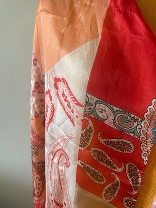 Fular de seda estampado
