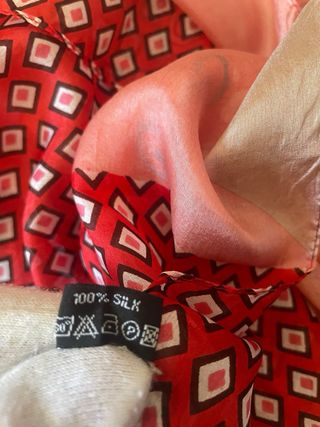 Fular de seda estampado