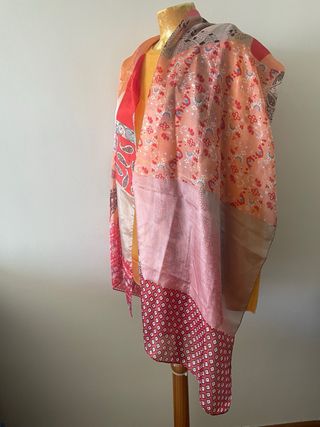 Fular de seda estampado