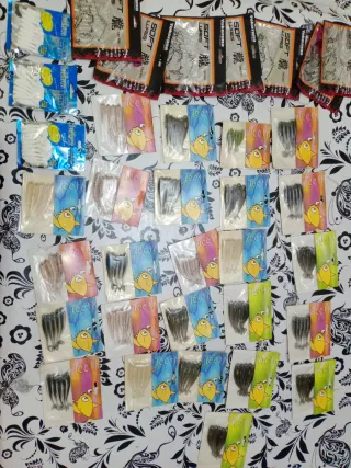 Lote de vinilos de pesca variados