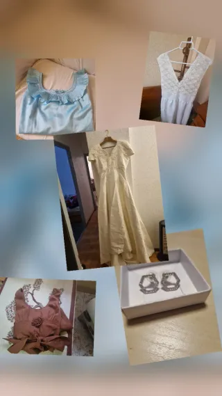 Lote de Novia: Vestido, camisones y pendientes