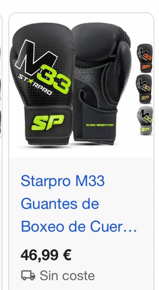 Guantes de boxeo Starpro M33Y