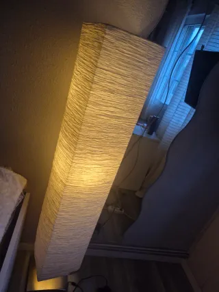 Lámpara de pie de tela rectangular