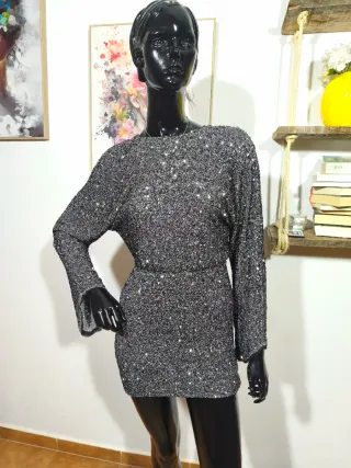 Vestido Zara fiesta lentejuelas