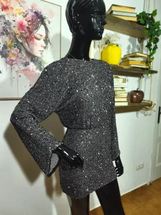 Vestido Zara fiesta lentejuelas