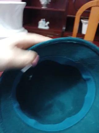 Gorro de lana verde azulado