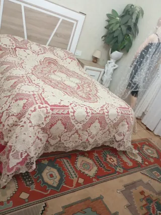 Colcha de encaje de burano recimps uva ojas parra