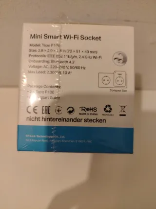Tapo P100 Mini Smart Wi-Fi Socket (2 pezzi)