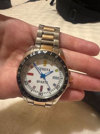 Reloj Geneva Hombre Oro y Plata