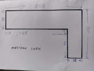 Sofá Chaiselongue Beige/Gris