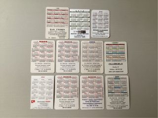 11 Calendarios de bolsillo Donostia