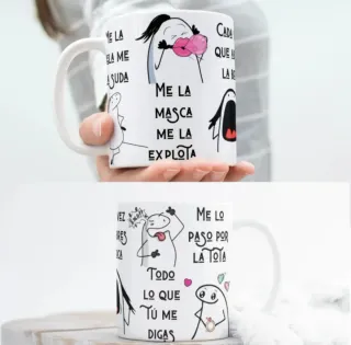 Taza Me la suda con dibujo