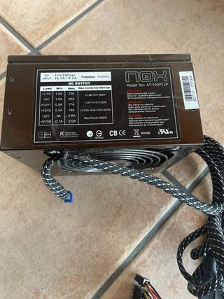 Fuente Alimentación NOX AT-500P12P 500W