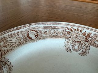 Prato Antigo Faiança – 23,5 cm – Vintage Decoração