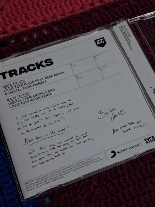 single cd Louis Tomlinson Back To You