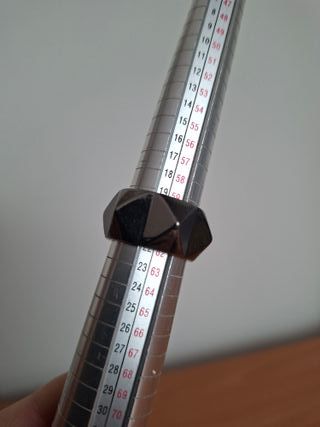 Conjunto anillos rockeros color titanio