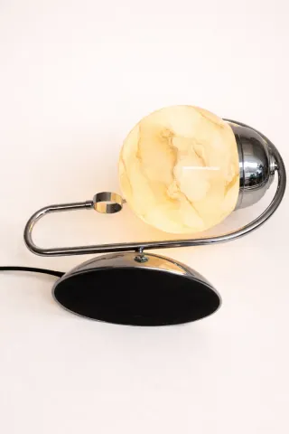 Candeeiro Vintage Opal Vidro Metal