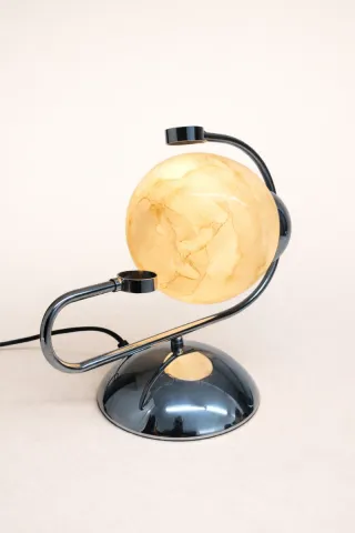 Candeeiro Vintage Opal Vidro Metal