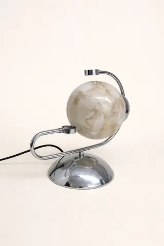 Candeeiro Vintage Opal Vidro Metal