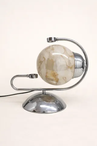 Candeeiro Vintage Opal Vidro Metal