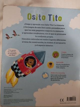 lote 2 libros niños pequeños osito tito papá noel