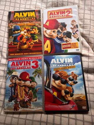 Pack 4 Películas DVD Alvin y las Ardillas