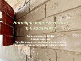 Hormigon impreso pulido desactivado rayado