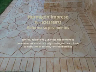 Hormigon impreso pulido desactivado rayado