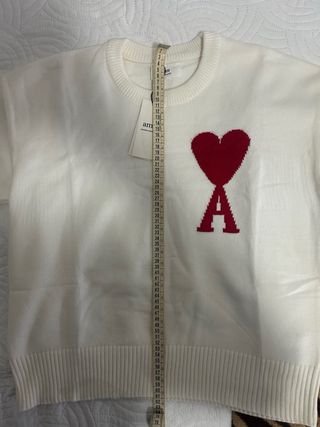 Jersey AMI Paris - Ami de Coeur - Blanco/Rojo