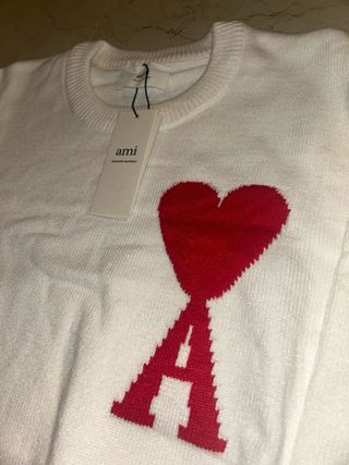 Jersey AMI Paris - Ami de Coeur - Blanco/Rojo